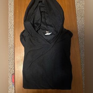 Beyond yoga small feather weight charcoal grey hooded long sleeve